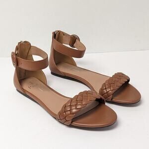 Linea Paolo Lyla Sandals, Brown Leather, Women's 7 M